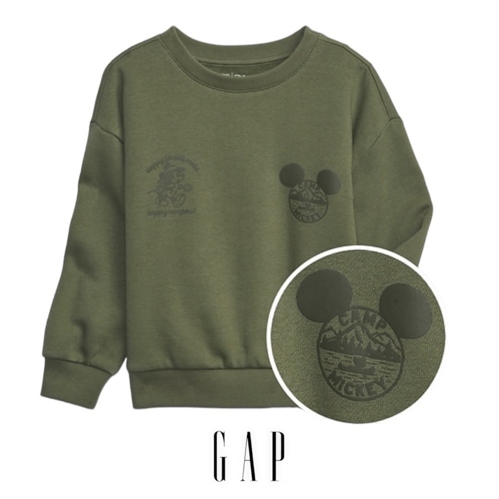 Nwt babyGap | Disney Mickey Mouse Sweatshirt color desert Cactus green size 5t